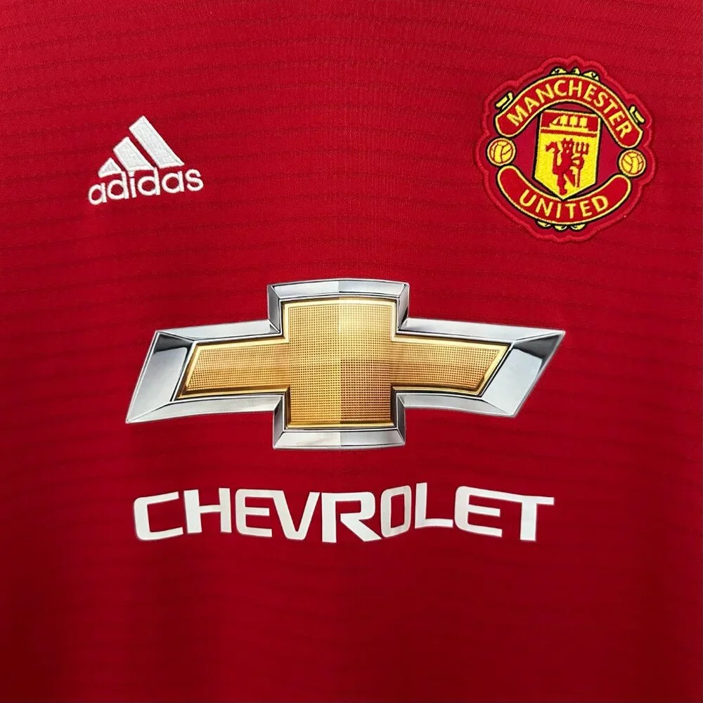 Adidas Climalite Soccer Jersey Medium Manchester United Chevrolet EUC Lingard